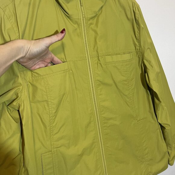 Chico's 2 Rain Jacket Green Full Zip Size Large Lightweight Women’s Mock Neck - Picture 7 of 8